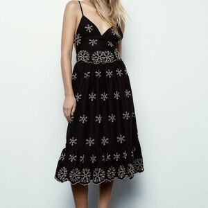 Zara | Dresses | Zara Black Backless Embroidered Sundress Size Small Nwot |  Poshmark
